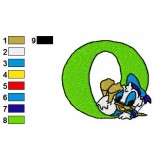 O Donald Duck Disney Baby Alphabet Embroidery Design